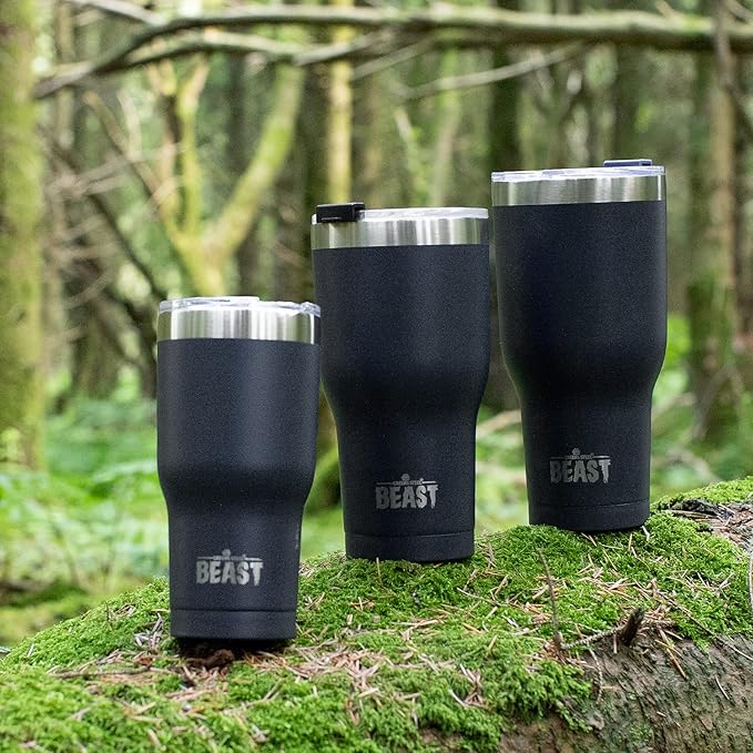 Beast 20 oz Tumbler Stainless Steel Vacuum Insulated Coffee Ice Cup Double Wall Travel Flask (Navy Blue)