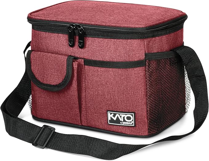 Tirrinia Insulated Lunch Bag for Women Men, Leakproof Lunch Box Containers for Adult, Work, School, Soft Lunchbox for Kids,Boys, Adult Cooler Bag for Picnic Hiking Beach,Red