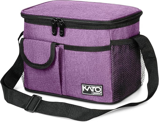 Tirrinia Insulated Lunch Bag for Women Men, Leakproof Lunch Box Containers for Adult, Work, School, Soft Lunchbox for Kids,Boys, Adult Cooler Bag for Picnic Hiking Beach,Purple