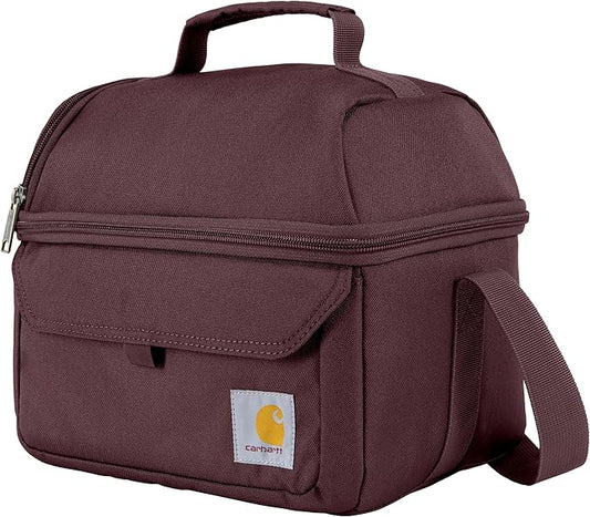 Carhartt 12 Can Two Compartment Lunch Box | Durable, Fully-Insulated Lunch Bag for Women & Men, Large Lunchbox (Port)