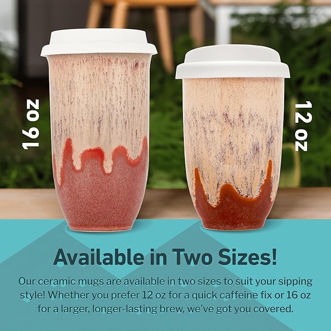 Travel Coffee Cup– Travel Coffee Tumbler – On the Go Coffee Mug – Microwave & Dishwasher Safe Green CoffeeTumbler - Gifts For Women Men Him Her – 16oz – Jupiter