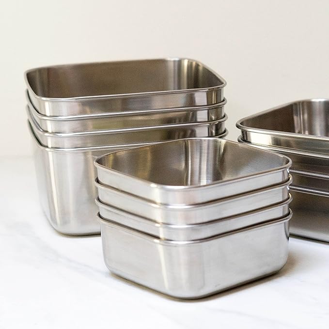 U Konserve Stainless Steel Food Storage Bento Box Container, Leak Proof Silicone Lid Dishwasher Safe - Plastic Free (30oz Teal)