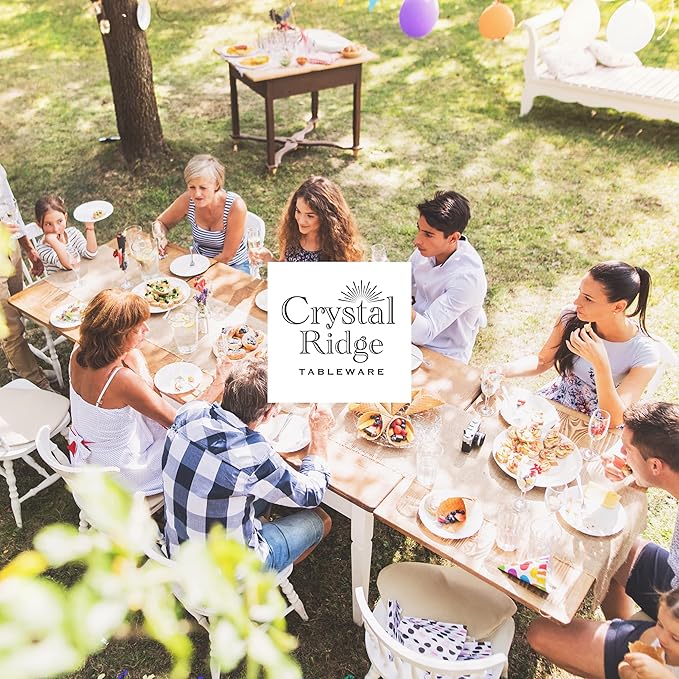 60 Pieces White Plastic Disposable Plates - Premium Heavy-Duty 30 Dinner Plates & 30 Salad Plates with Silver Rim Ideal for Party, Birthday and Special Events