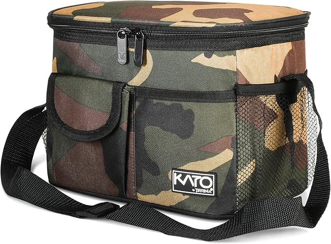 Tirrinia Insulated Lunch Bag for Women Men, Leakproof Lunch Box Containers for Adult, Work, School, Soft Lunchbox for Kids,Boys, Adult Cooler Bag for Picnic Hiking Beach,Camo