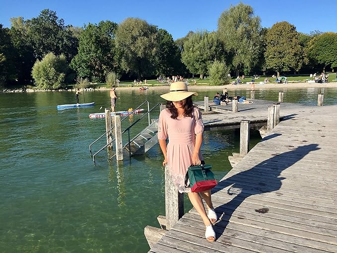 SUNNY BIRD Insulated Lunch Bag Rolltop Lunch Box Tote Lunchbox Bag for Women, Men, Adults and Teens (Green)