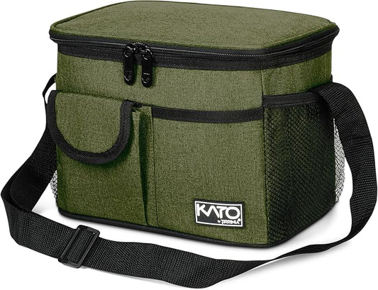 Tirrinia Insulated Lunch Bag for Women Men, Leakproof Lunch Box Containers for Adult, Work, School, Soft Lunchbox for Kids,Boys, Adult Cooler Bag for Picnic Hiking Beach,Green