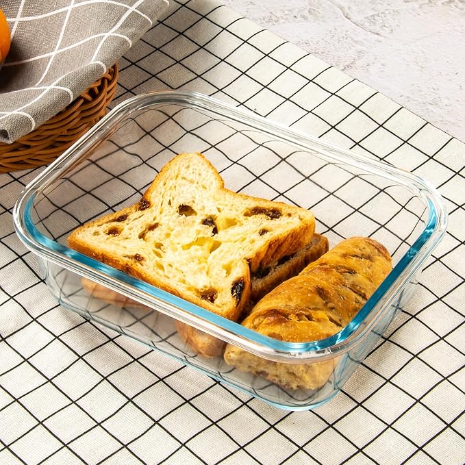 10 Pack Glass Food Storage Containers with Airtight Lids, Ideal for Meal Prep, Lunches - Microwave and Dishwasher Safe, Light Purple