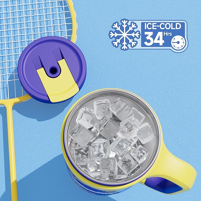 40 oz Tumbler with Handle, 2-in-1 Straw and Sip Lid, Leakproof, Dishwasher Safe, Insulated Stainless Steel Travel Coffee Mug, Keeps Cold for 34 Hours, Fits in Car Cup Holder (Rise to Glory)