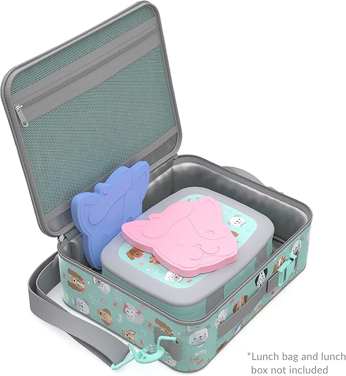 Bentgo Buddies Reusable Ice Packs - Slim Ice Packs for Lunch Boxes, Lunch Bags, and Coolers - Multicolored 4-Pack (Puppy)
