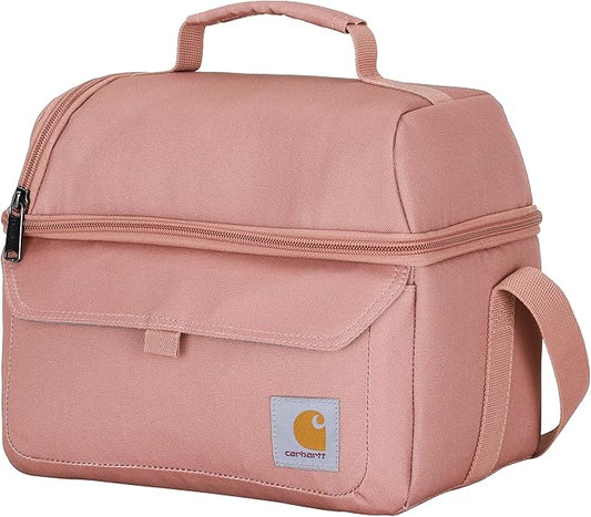 Carhartt 12 Can Two Compartment Lunch Box | Durable, Fully-Insulated Lunch Bag for Women & Men, Duck Blind Case, Large Lunchbox (Rose Tint)