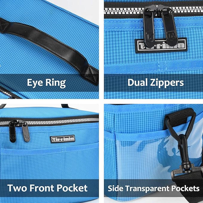 Tirrinia Insulated Lunch Bag for Women Men, Leakproof Lunch Box Containers for Adult, Work, School, Soft Lunchbox for Kids,Boys, Adult Cooler Bag for Picnic Hiking Beach, Blue Checkered