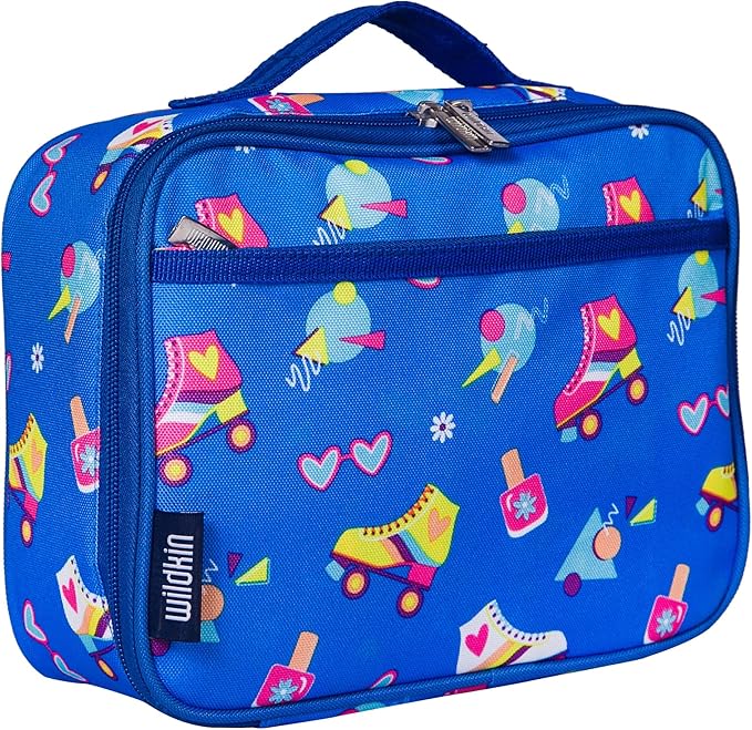 Wildkin Kids Insulated Lunch Box – Durable and Reusable for School & Travel - Rad Roller Skates