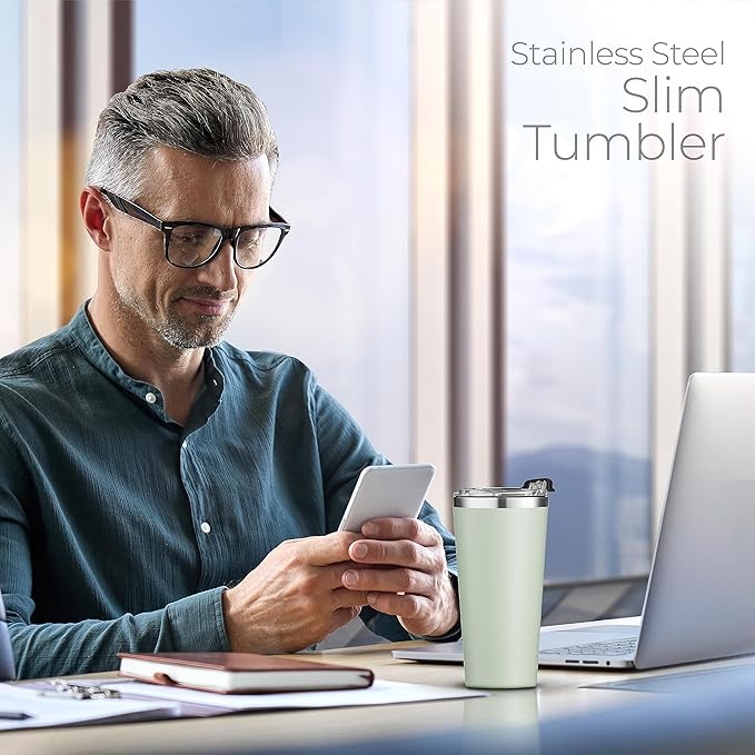 SIPX™ Triple-Insulated Tumblers - 16oz. Premium Modern Tumbler With Lid, insulated Cup Keeps Hot For 6 Hours, Stainless Steel Tumbler Made Of Sustainable Material, Coffee Travel Mug For Home & Office