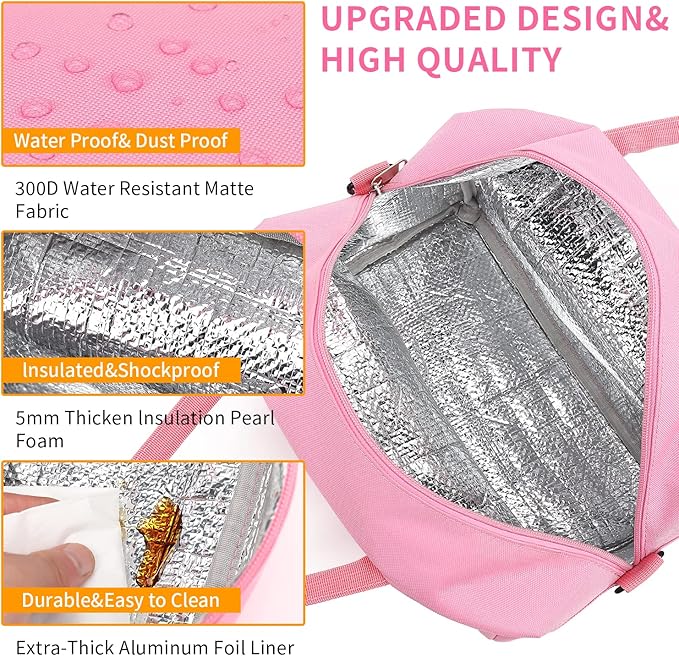 XQXA Lunch Bag Reusable Insulated Cooler Water Resistant Lunch Box Adult Tote Lunch Bag for Women/Men Work Picnic Beach or Travel