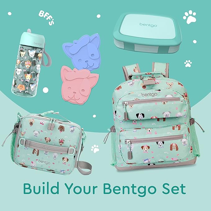 Bentgo Buddies Reusable Ice Packs - Slim Ice Packs for Lunch Boxes, Lunch Bags, and Coolers - Multicolored 4-Pack (Puppy)