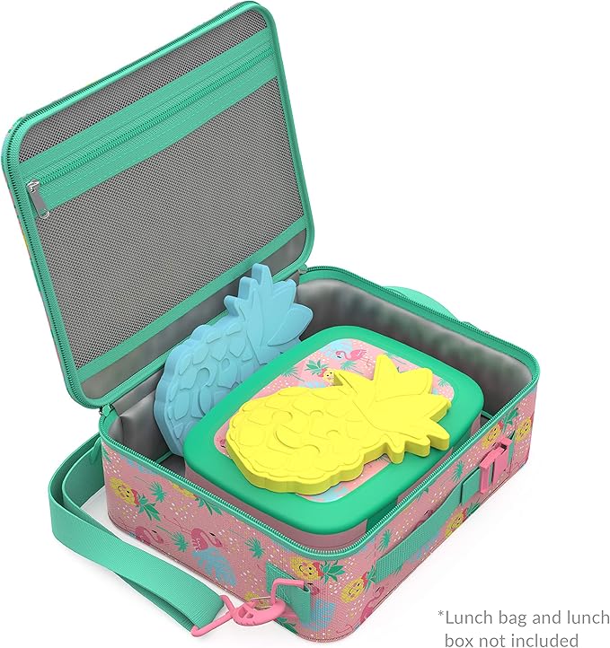 Bentgo Buddies Reusable Ice Packs - Slim Ice Packs for Lunch Boxes, Lunch Bags, and Coolers - Multicolored 4-Pack (Pineapple)