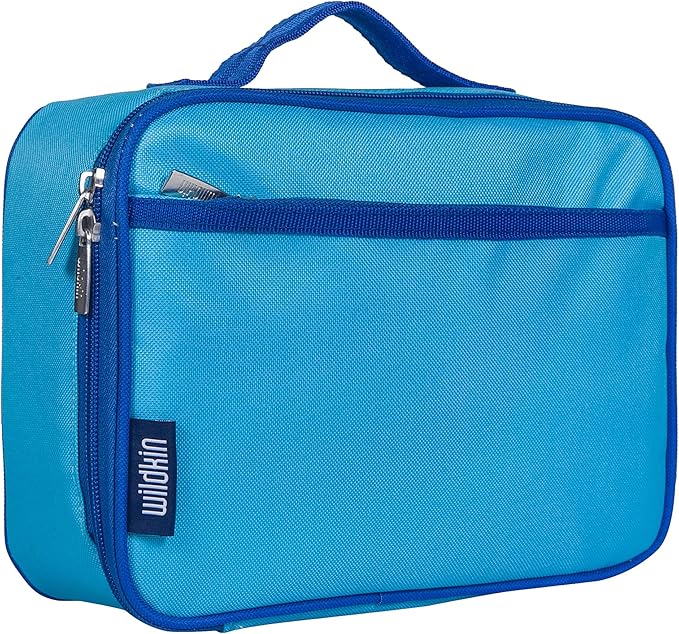 Wildkin Kids Insulated Lunch Box Bag for Boys & Girls, Reusable Kids Lunch Box is Perfect for Elementary, Ideal Size for Packing Hot or Cold Snacks for School & Travel Bento Bags (Sky Blue)