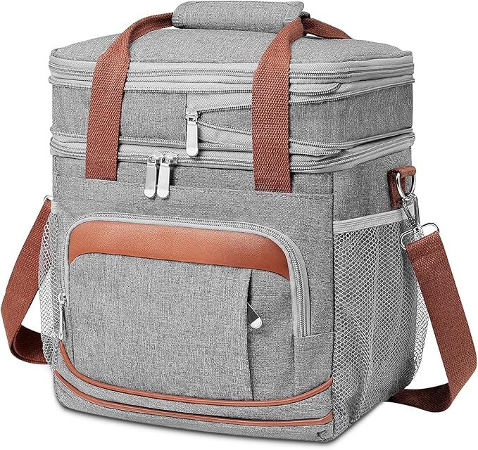 Beaulyn Construction Lunch Box for Men - Expandable Heavy Duty Lunchbox,Extra Large Lunch Bag with Adjustable Shoulder Strap for Worker Work Adults