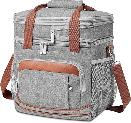 Beaulyn Construction Lunch Box for Men - Expandable Heavy Duty Lunchbox,Extra Large Lunch Bag with Adjustable Shoulder Strap for Worker Work Adults