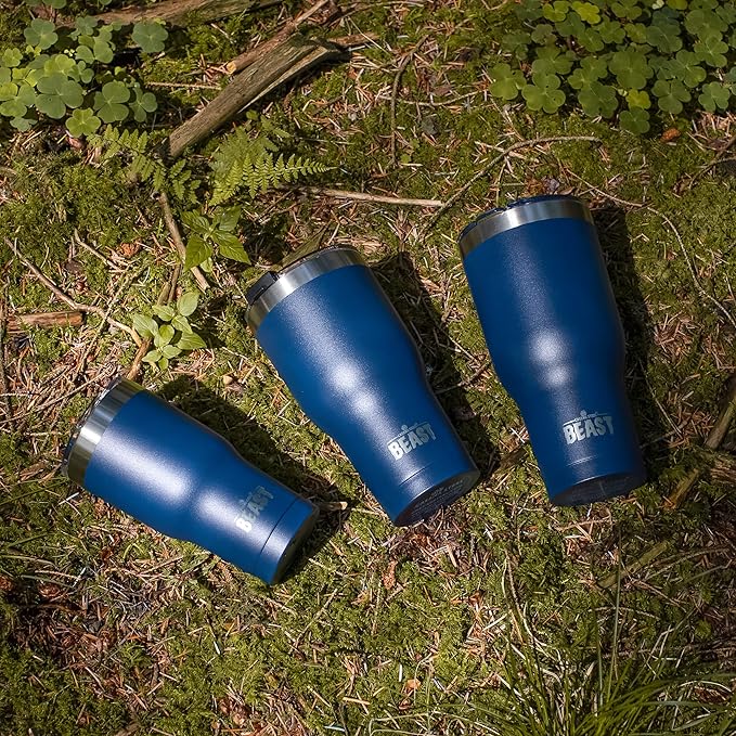 Beast 20 oz Tumbler Stainless Steel Vacuum Insulated Coffee Ice Cup Double Wall Travel Flask (Royal Blue)