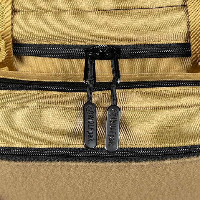 WOLFpak 20L Mini Tactical Lunch Box Cooler Bag - Water-Resistant 1000D Fabric, Insulated, Multiple Pockets, MOLLE & Patch Panel, Ideal for Work, Gym, Hiking (Khaki)