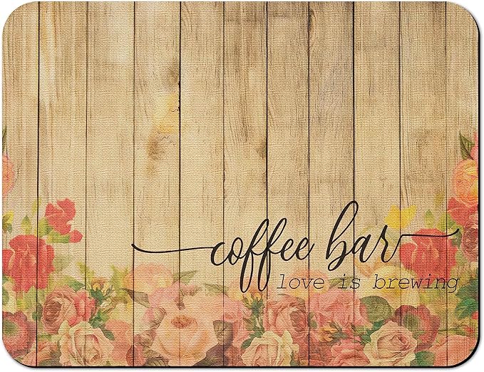 Rubber Dish Drying Mat for Kitchen Counter Large Coffee Bar Washable Quick Home Coffee Pad Fit Under Sink,Bar,Utensils or Stemware (24x18in)